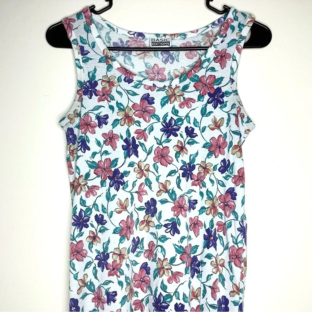 < Vintage Basic Editions Floral Print Maxi Dress > - Picture 2 of 6